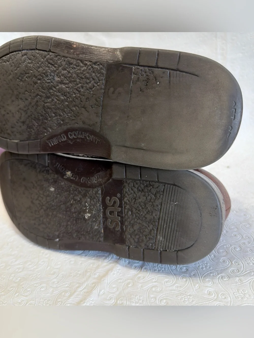 SAS Bout Time Mulch Brown Leather Comfort Dress Shoes Mens 10.5 Orthopedic USA